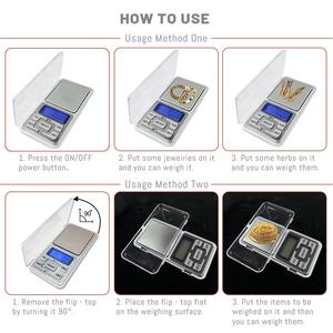 ว้าวเทคขนาดกระเป๋า500กรัม0.01กรัมเครื่องชั่งเครื่องประดับมีความแม่นยำสูงฝาครอบป้องกันแบบดิจิตอลใสเครื่องชั่งอาหารยาสูบสมุนไพรอิเล็กทรอนิกส์ - Product Image 4