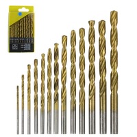 Jeu de forets métalliques 13 pièces, foret droit pour plusieurs tailles, accessoire de perçage