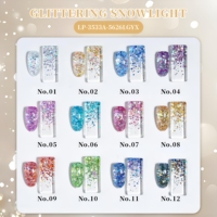 Esmalte de Uñas en Gel con Purpurina TRIONE 2026, Brillante, Dorado, Plateado, Lentejuelas Coloridas, Arte de Uñas, Escamas Láser, Gel de Marca Privada