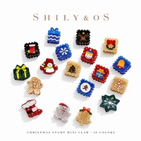 Mini-pinces à cheveux Shily&OS Noël 18 couleurs - Motifs pain d'épices, sapin, Père Noël - Petites pinces pour femmes et franges
