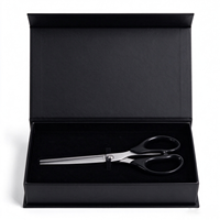 Boîte-cadeau d'emballage de ciseaux de cheveux de luxe personnalisé avec insert en velours