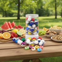 JDH Halal Fabriek Directe Verkoop OEM 3D Knisperende Gummy Candy Op Maat Logo Fruitgevulde Meerkleurige Balvormige Zachte Snoepjes