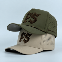 Casquette de golf en nylon avec logo brodé personnalisé OEM, logo 3D perforé au laser, casquette de baseball de performance pour activités de plein air