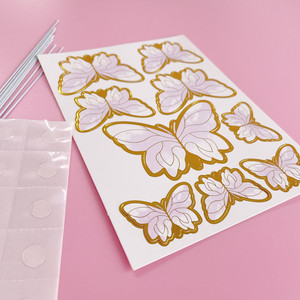 Decorazioni <span class=keywords><strong>per</strong></span> torte a forma di farfalla, decorazioni <span class=keywords><strong>per</strong></span> cupcake a forma di farfalla 3D <span class=keywords><strong>per</strong></span> il compleanno di ragazze e donne - Product Image 5