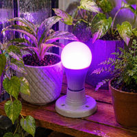 Ampoule LED de culture rouge et bleue, dimmable, sans scintillement, 120V, culot E26, lampe de croissance pour plantes d'intérieur, légumes et fleurs