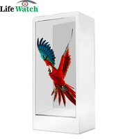 Vitrina Transparente 3D con Pantalla LCD, Soporte Holobox, Señalización Digital CMS para Centros Comerciales y Exposiciones
