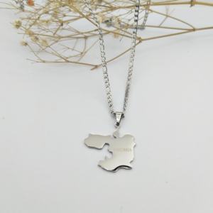 Collana con Ciondolo Mappa dell'Oromia in Acciaio Inossidabile all'Ingrosso, Gioiello con Catena Mappa Oromo, Regalo - Product Image 5