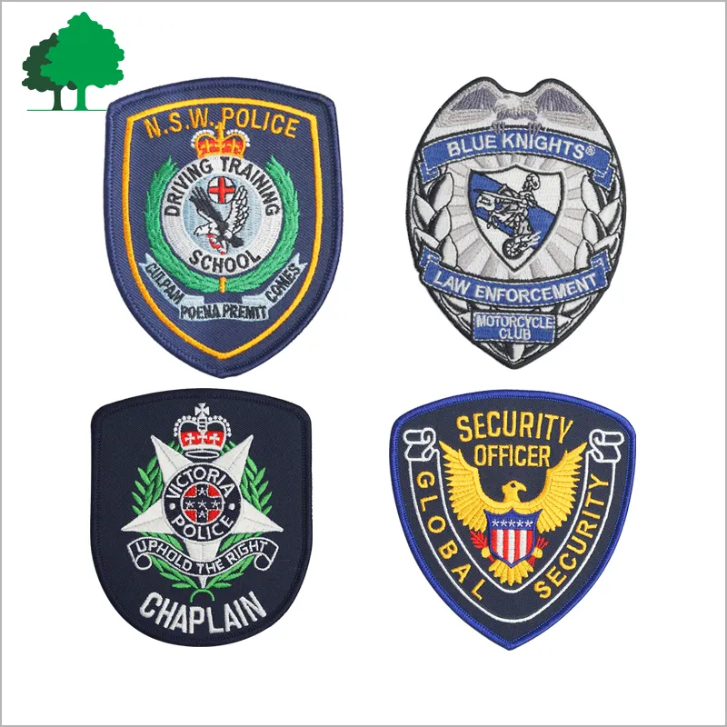 Factory price Custom Flag Embroidered Patches Polyester Embroidered security Patches