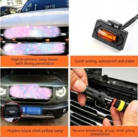 Feux de calandre avant à LED ambre compatibles avec Toyota Tacoma TRD Sport, petites lampes de signalisation jaunes pour calandre tout-terrain