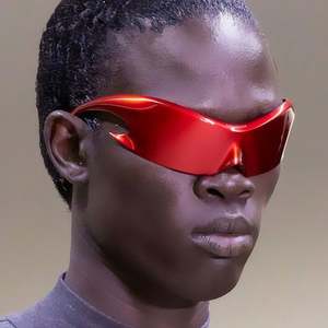 Gafas de Sol Vintage 2023 con Lentes de Una Pieza en Forma Especial, Protección UV400, Espejo, Estilo Deportivo Punk Y2k para Hombre y Mujer - Product Image 1