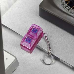 Llavero con interruptor de teclado mecánico de plástico al por mayor, con 2/3/4 teclas, luz LED, promocional, para aliviar el estrés - Product Image 5