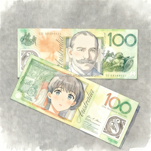 Tiền đạo cụ siêu mỏng hiện đại Úc 20 50 100 đô la Úc, chất liệu polymer, dùng trong phim ảnh, tiền cưới, hiệu ứng mờ trong suốt - Product Image 3