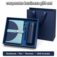 Ensemble de papeterie promotionnel, carnet noir personnalisé avec boîte, tasse thermos, journal, ensemble cadeau avec stylo, carnet d'entreprise, boîte cadeau