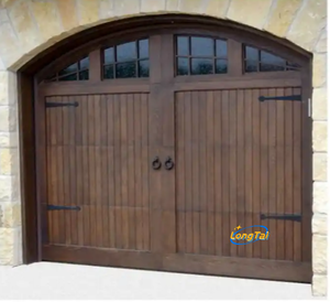 LONG TAI <span class=keywords><strong>Porte</strong></span> <span class=keywords><strong>de</strong></span> <span class=keywords><strong>garage</strong></span> en bois et en alliage d'aluminium moderne texturé 16x7 pour villa facilement installée - Product Image 4
