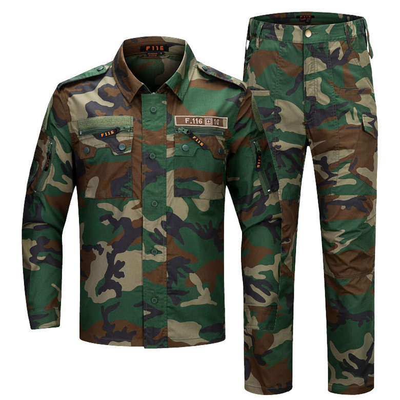 All'ingrosso della fabbrica professionale OEM Camouflage uomini tute tattiche nero formazione tattica uniforme