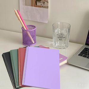 Carnets à spirale A5/B5 en gros avec couverture en PP pour étudiants, 60 feuilles, couleur personnalisée, conception publicitaire à spirale - Product Image 4