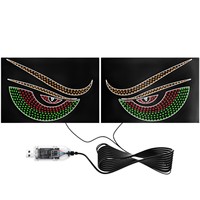 Nouvelles Décorations de Voiture Transfrontalières : Feux d'Avertissement LED USB « Demon-Eye » pour Vitres Avant et Arrière de Camions OLIVER