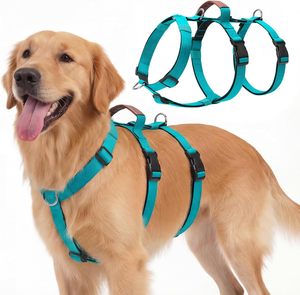 Popular High Quality Customized Logo Nylon Pet <b>Harness</b> Tactical <b>Dog</b> <b>Harness</b> Collar Set With Aluminum Buckle Soft Neoprene - Product Image 1