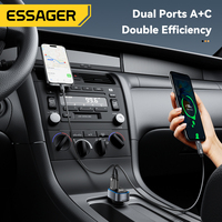 ESSAGER F748 Led Affichage Numérique Pd 35W Bt 5.3 Fm Mp3 Radio Blue Tooth Type C Usb Chargeur Rapide De Voiture Avec Port De Disque TF U