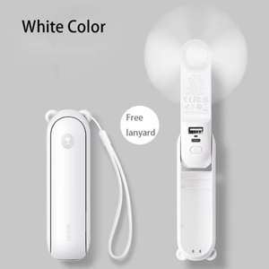 Ventilateur portable 3-en-1 rechargeable par USB 4800 mAh avec support et lampe torche, idéal pour la voiture et l'extérieur - Product Image 5