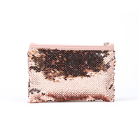 Sac de maquillage réversible à paillettes pour filles, grande capacité, pochette cosmétique scintillante, sacs de toilette de voyage pour femmes