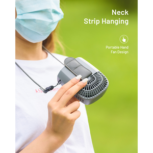 Ventilador Portátil de Cuello sin Aspas de 5000 mAh, Ventilador Magnético de Cintura con Correa para Colgar, con Doble Botón de Encendido - Product Image 6
