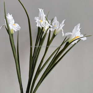 Plantes artificielles haut de gamme C196, tige de <span class=keywords><strong>fleur</strong></span> <span class=keywords><strong>d</strong></span>'<span class=keywords><strong>iris</strong></span> réaliste, tige unique, bouquet floral violet, <span class=keywords><strong>d</strong></span>écoration pour la maison, mariage, allée, arche - Product Image 6