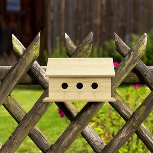 Fabrika toptan özel asılı modern kuş evi bahçe dekorasyon DIY küçük açık ahşap kuş evi - Product Image 6
