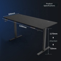 Cadre de bureau électrique à moteur unique, télescopique, en métal, pour base de bureau ergonomique