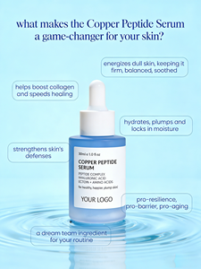 Suero cosmético coreano antiedad hidratante suavizante ácido hialurónico y suero de péptido de células madre de cobre - Product Image 6