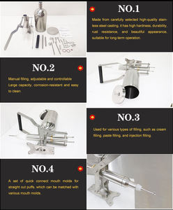 Máquina Manual para Rellenar Pasteles, Pan, Donas, Crema, Mermelada, Chocolate y Mantequilla <span class=keywords><strong>de</strong></span> Maní en Perfecto Estado - Product Image 6