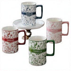 Wholesale 400ml <b>Large</b> Capacity Modern Ceramic <b>Mug</b>-Multi-Purpose Espresso <b>Mug</b> for Home Office Party & Couple Use Microwave Safe - Product Image 2
