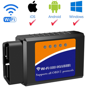 Lecteur de code de voiture WiFi ELM 327, outil de diagnostic OBDII pour les applications de véhicules iOS et Android compatibles - Product Image 2