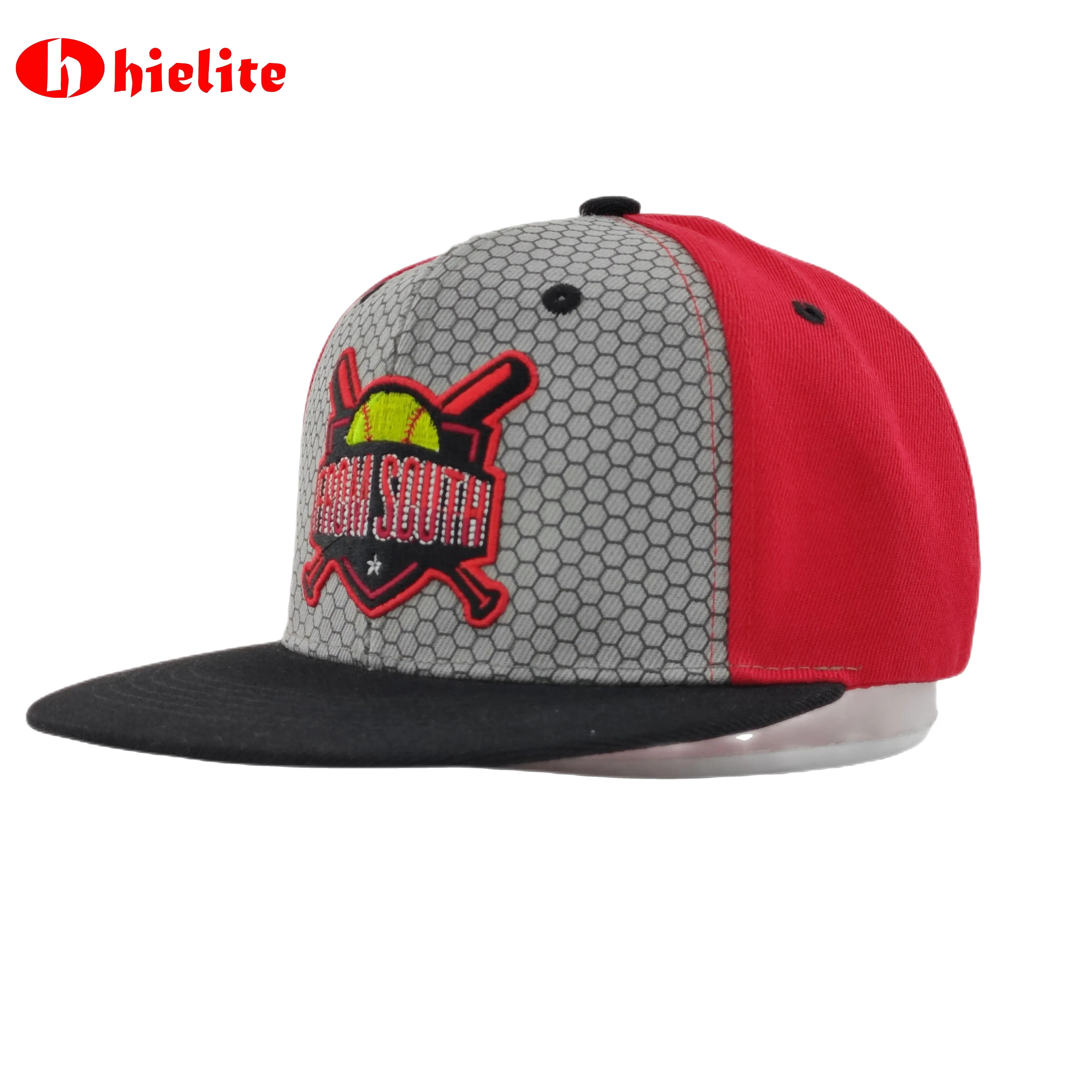 Cappellini Snapback OEM Factory Puff ricamo personalizzato squadre sportive europee ricamo a sbuffo 3D simile per cappello da Baseball da uomo