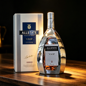 Bouteille de brandy en argent brillant de 700 ml pour le brandy, le <span class=keywords><strong>cognac</strong></span> <span class=keywords><strong>VSOP</strong></span>, les spiritueux VIP haut de gamme, l'emballage de liqueurs - Product Image 2