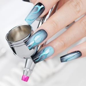 En Gros Peinture Acrylique Aérographe Effet Ombre, Spray Préparateur UV, Kit de Gel Nail Art, Spray <span class=keywords><strong>Ongles</strong></span> Ombre, Encre 12 Couleurs Avec <span class=keywords><strong>Pochoir</strong></span> Aérographe - Product Image 5