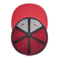 Logo brodé personnalisé Casquette de baseball respirante rouge pour hommes