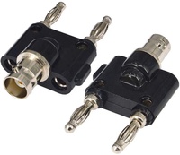 BNC Femelle à Double Fiche Mâle Banane Jack Bornes RF Coaxial Adaptateur connecteur