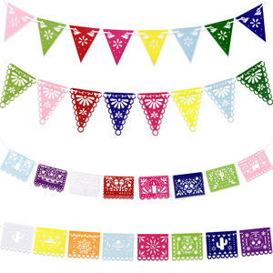 Guirnalda <span class=keywords><strong>de</strong></span> fieltro con temática mexicana <span class=keywords><strong>Dia</strong></span> <span class=keywords><strong>De</strong></span> Los <span class=keywords><strong>Muertos</strong></span>, pancarta colorida <span class=keywords><strong>de</strong></span> Picado para Fiesta, decoraciones para fiesta <span class=keywords><strong>de</strong></span> cumpleaños, Bandera <span class=keywords><strong>de</strong></span> decoración interior - Product Image 2