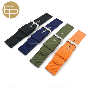 femmes différentes couleurs 16 18 20 22 24 26mm personnalisé <span class=keywords><strong>tissu</strong></span> tissé durable en nylon <span class=keywords><strong>nato</strong></span> <span class=keywords><strong>bracelet</strong></span> de <span class=keywords><strong>montre</strong></span> avec oeillet - Product Image 1