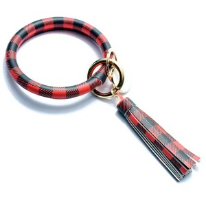 Bán Buôn Tùy Chỉnh PU Vòng Da Tua Tự Vệ Vòng Đeo Tay Keychain Set Dễ Thương Vòng Bangle Vòng Đeo Tay Keychain Cho Phụ Nữ - Product Image 2