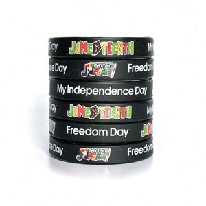 Bracelet en silicone Happy June Freedom pour la fête de la fête nationale - Product Image 1