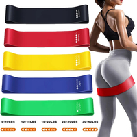 Lot de 5 bandes de résistance en caoutchouc pour yoga, musculation, Pilates, exercices, entraînement, ceinture d'expansion, équipement de fitness