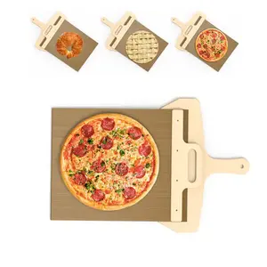 Скользящая кожура для пиццы, антипригарная кожура для пиццы, идеально переносящая пиццу, лопатка для пиццы с ручкой