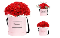 Style populaire cadeau de mariage pour fleur de luxe boîtes à chapeau rondes/Alibaba fournisseur d'or