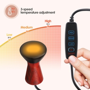 Mini Masajeador Facial Gua Sha de Piedra Bian, Portátil, Piedra Caliente Natural, Máquina Eléctrica de Guasha para Lifting Facial - Product Image 4