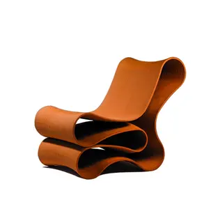 戈尔曼家具北欧设计师现代异形椅扭曲椅设计玻璃纤维面条背椅