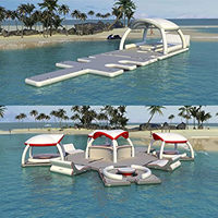 Yacht gonflable commercial cabane flottante radeau quai pont gonflable plate-forme flottante tente grand flotteur d'eau bateau quai île