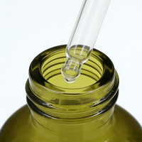 Flacon compte-gouttes en verre vert bambou écologique 10ml Conteneur de sérum d'huile essentielle pour emballage cosmétique