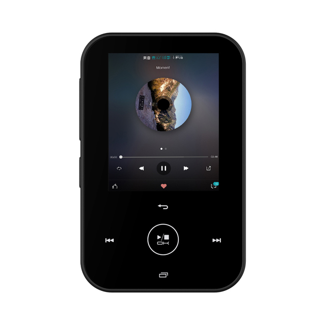 HBNKH 1.8 Inch Digital MP3 MP4 Music Player Multi-Language Support for 5.0 Wearable Aluminum Alloy >20 Hours Battery Life